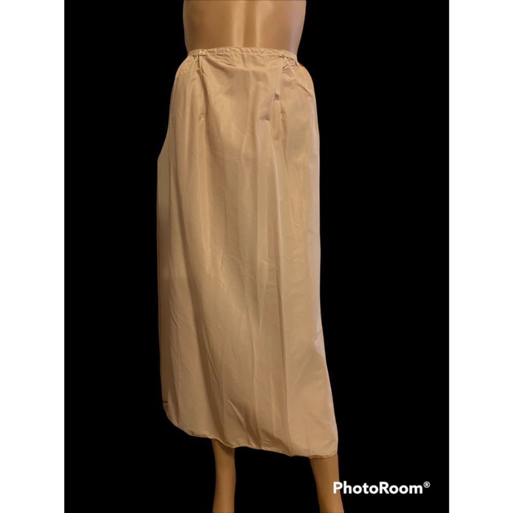 Vintage Vassarette Beige Long Half Slip